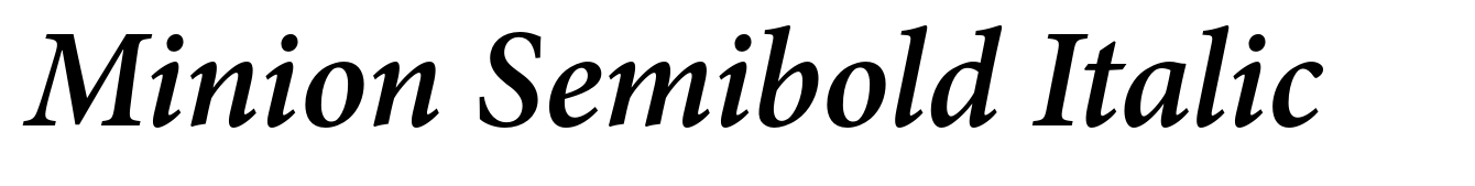 Minion Semibold Italic